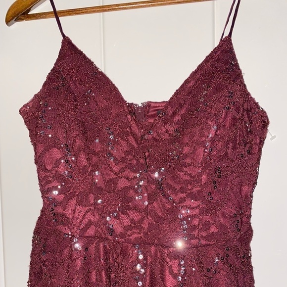 Speechless‎ Spaghetti Strap Lined Junior Women Size 13 Sequin Mini Dress Prom - Picture 3 of 8